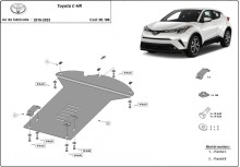 Stalowa płyta pod katalizator Toyota C-HR (2016-2023)