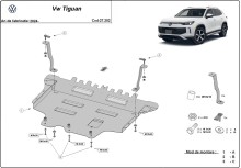Stalowa płyta pod silnik VW Tiguan (2024-2026)