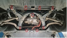 Stalowa płyta pod silnik elektrycznego przedniego Tesla Model 3 AWD (2017-2026)