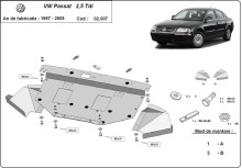 Stalowa płyta pod silnik VW Passat B5, B5.5 (1997-2004)