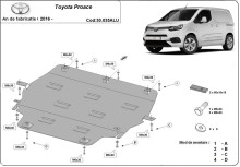 Aluminiowa płyta pod silnik Toyota Proace (2016-2026)