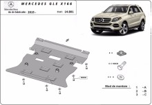 Stalowa płyta pod silnik Mercedes GL X166 (2015-2019)