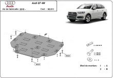 Stalowa płyta pod skrzynię biegów Audi Q7 (2015-2026)