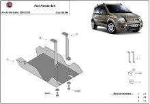 Stalowa płyta pod dyferencjał Fiat Panda 4x4 (2003-2012)