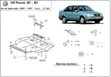 Stalowa płyta pod silnik Volkswagen Passat - B3, B4 - Diesel (1988-1997)