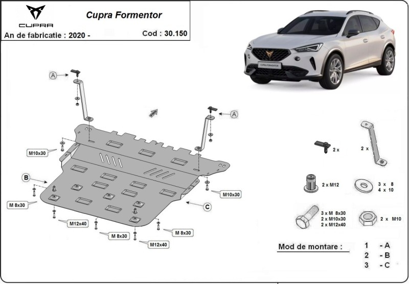 Stalowa płyta pod silnik Cupra Formentor (2020-2026)