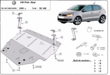 Stalowa płyta pod silnik Vw Polo (6R) Diesel (2009-2017)