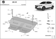 Stalowa płyta pod silnik MG ZS (2017-2024)