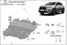 Stalowa płyta pod silnik Citroen DS7 Crossback (2017-2026)