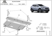 Stalowa płyta pod silnik Hyundai Santa Fe (2012-2018)