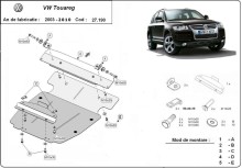 Stalowa płyta pod silnik Volkswagen Touareg 7L (2003-2010)