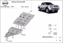 Stalowa płyta pod skrzynię biegów Nissan Pick Up (1997-2017)