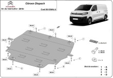 Aluminiowa płyta pod silnik Citroen Dispach (2016-2026)