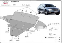 Stalowa płyta pod silnik Audi A6 Allroad 2 - z bokami (2005-2011)