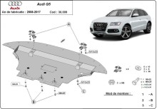 Stalowa płyta pod silnik Audi Q5 (2008-2017)