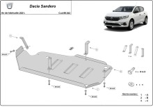 Stalowa płyta pod zbiornik paliwa Dacia Sandero (2021-2026)