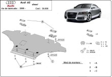 Stalowa płyta pod silnik Audi A5, diesel (2008-2016)