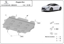 Stalowa płyta pod silnik Peugeot Rcz (2009-2015)