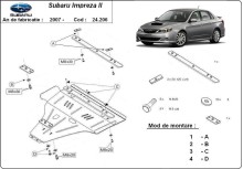 Stalowa płyta pod silnik Subaru Impreza benzyna (2007-2016)