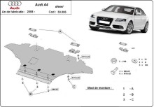 Stalowa płyta pod silnik Audi A4 B8, diesel (2008-2014)