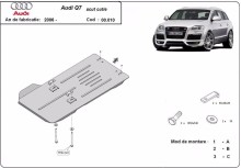 Stalowa płyta pod skrzynię biegów Audi Q7 (2006-2015)