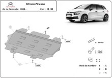 Stalowa płyta pod silnik Citroen C4 Picasso (2008-2013)