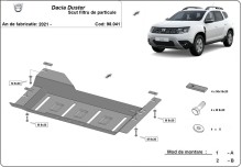 Stalowa płyta pod DPF Dacia Duster (2021-2024)