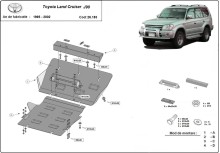 Stalowa płyta pod silnik Toyota Land Cruiser J90 (1995-2002)