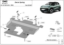 Stalowa płyta pod silnik Dacia Spring (2024-2026)