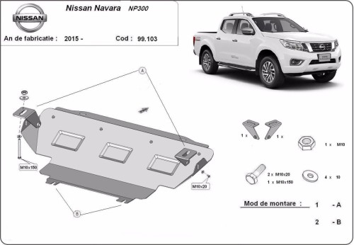 Stalowa płyta pod chłodnicę Nissan Navara NP300 - D23 (2015-2021)