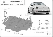 Stalowa płyta pod silnik Volkswagen New Beetle (2011-2026)