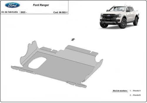 Stalowa płyta pod silnik Ford Ranger (2023-2026)