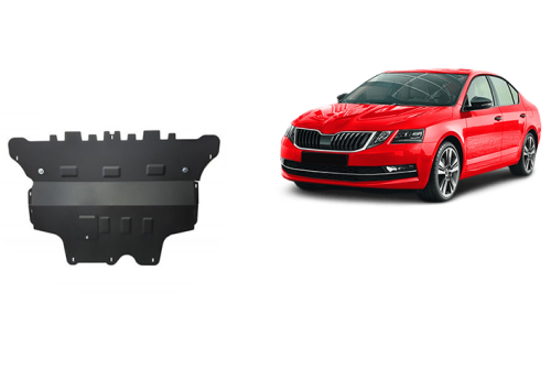Stalowa płyta pod silnik Skoda Octavia 3 - automatyczna skrzynia biegów (2013-2020)