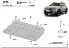 Stalowa płyta pod akumulator do Dacii Duster Hybryda (2024-2026)