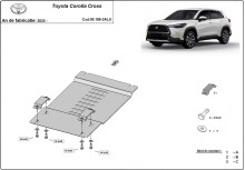 Aluminiowa płyta pod katalizator do Toyota Corolla Cross (2022-2026)