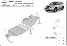 Stalowa płyta pod skrzynię biegów i reduktor Nissan Pathfinder (2005-2015)