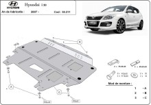 Stalowa płyta pod silnik Hyundai I30 (2007-2011)