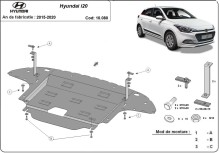 Stalowa płyta pod silnik Hyundai i20 (2015-2020)