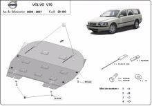 Stalowa płyta pod silnik Volvo V70 (2000-2007)