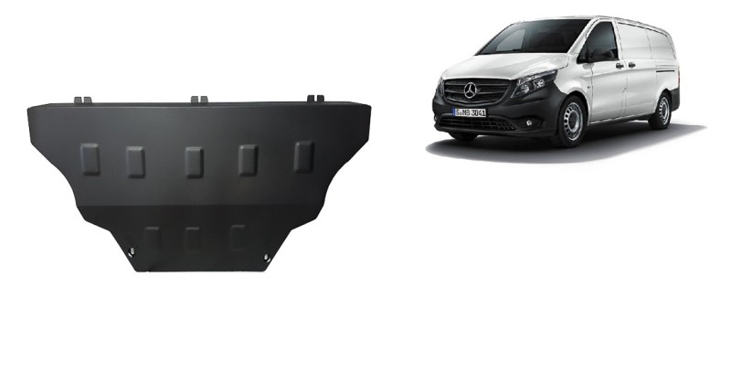 Stalowa płyta pod silnik Mercedes V-Classe W447, 4x2, 1.6 D (2014-2026)