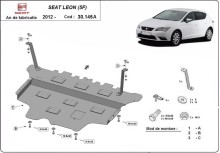 Stalowa płyta pod silnik Seat Leon - Automatyczna skrzynia biegów (2012-2021)