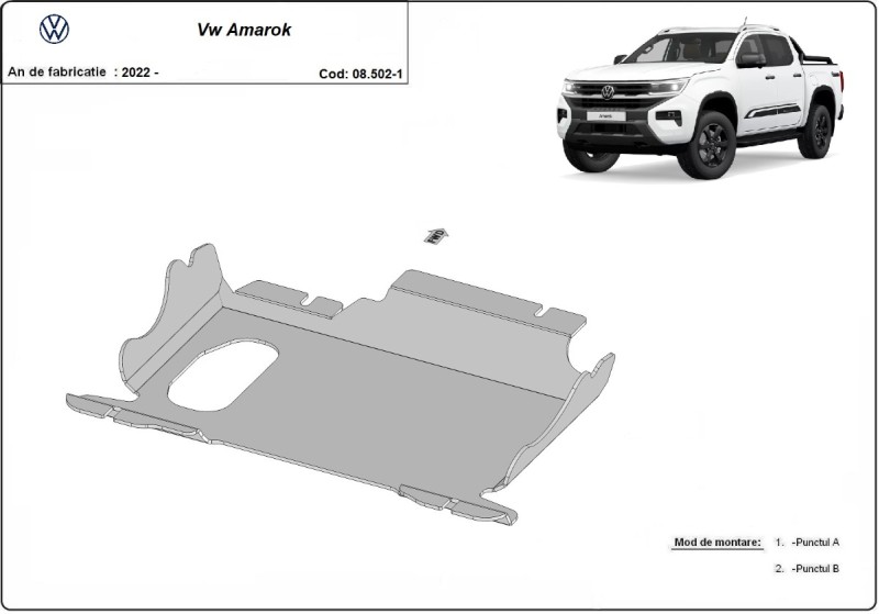 Stalowa płyta pod silnik Volkswagen Amarok (2022-2026)