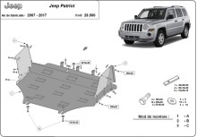 Stalowa płyta pod silnik Jeep Patriot (2007-2017)