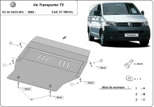 Stalowa płyta pod silnik galwanizowana Volkswagen Transporter T5 (2003-2015)