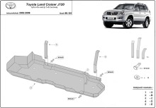 Stalowa płyta pod zbiornik paliwa Toyota Land Cruiser J120 - tylko dla wersji 5-drzwiowej (2002-2009)
