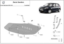 Stalowa płyta pod zbiornik paliwa Dacia Sandero (2007-2012)