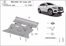 Stalowa płyta pod silnik Mercedes GLE Coupe C292 (2015-2019)