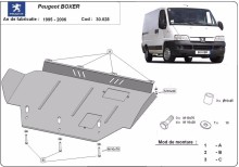 Stalowa płyta pod silnik Peugeot Boxer (1996-2006)