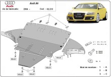 Stalowa płyta pod silnik Audi A6 z bocznymi klapami (2004-2011)