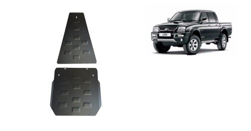 Stalowa płyta pod skrzynię biegów i reduktor Mitsubishi L 200 (1998-2007)